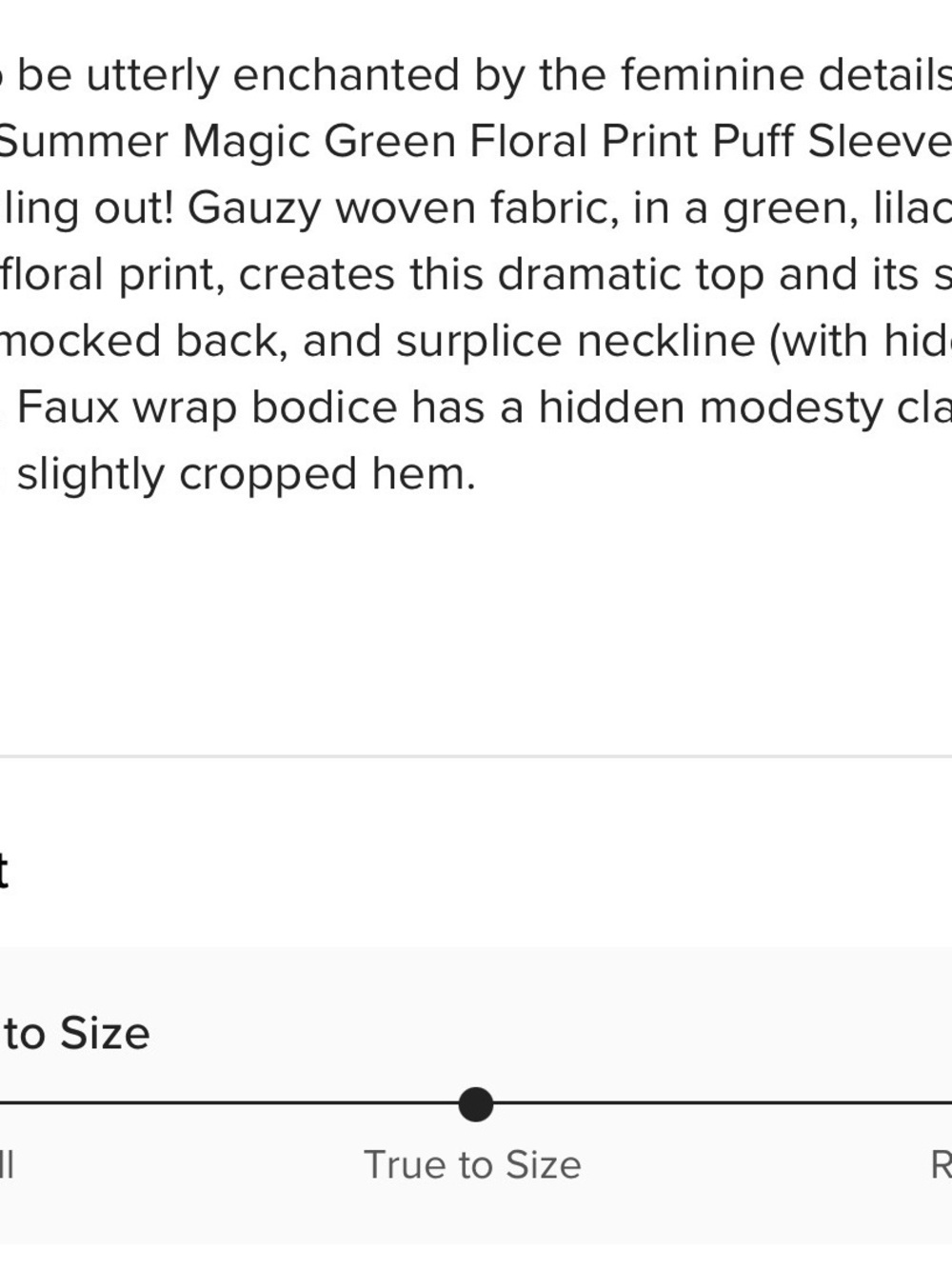 ASTR the Label Summer Magic Green Floral Print Puff Sleeve Wrap Top Blouse Small - Picture 12 of 12